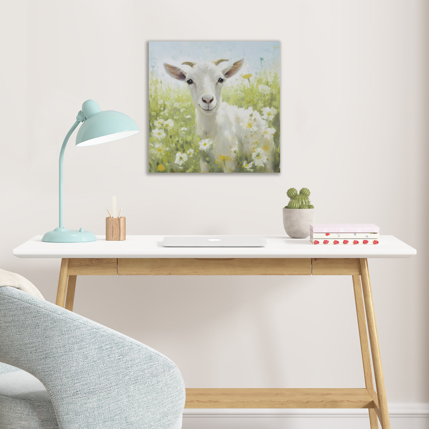 goat/green-16"w x 16"h x 1"d