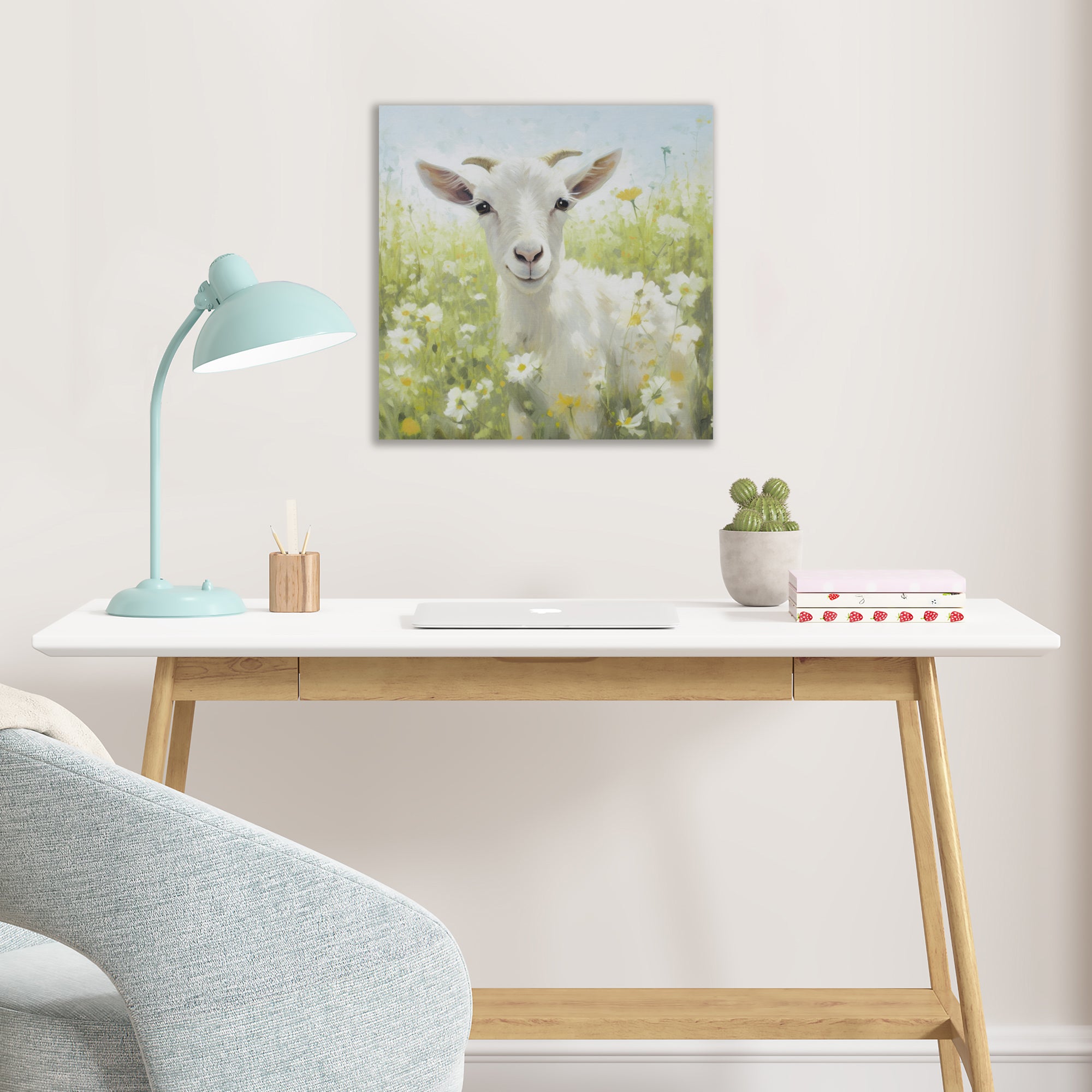 goat/green-16"w x 16"h x 1"d
