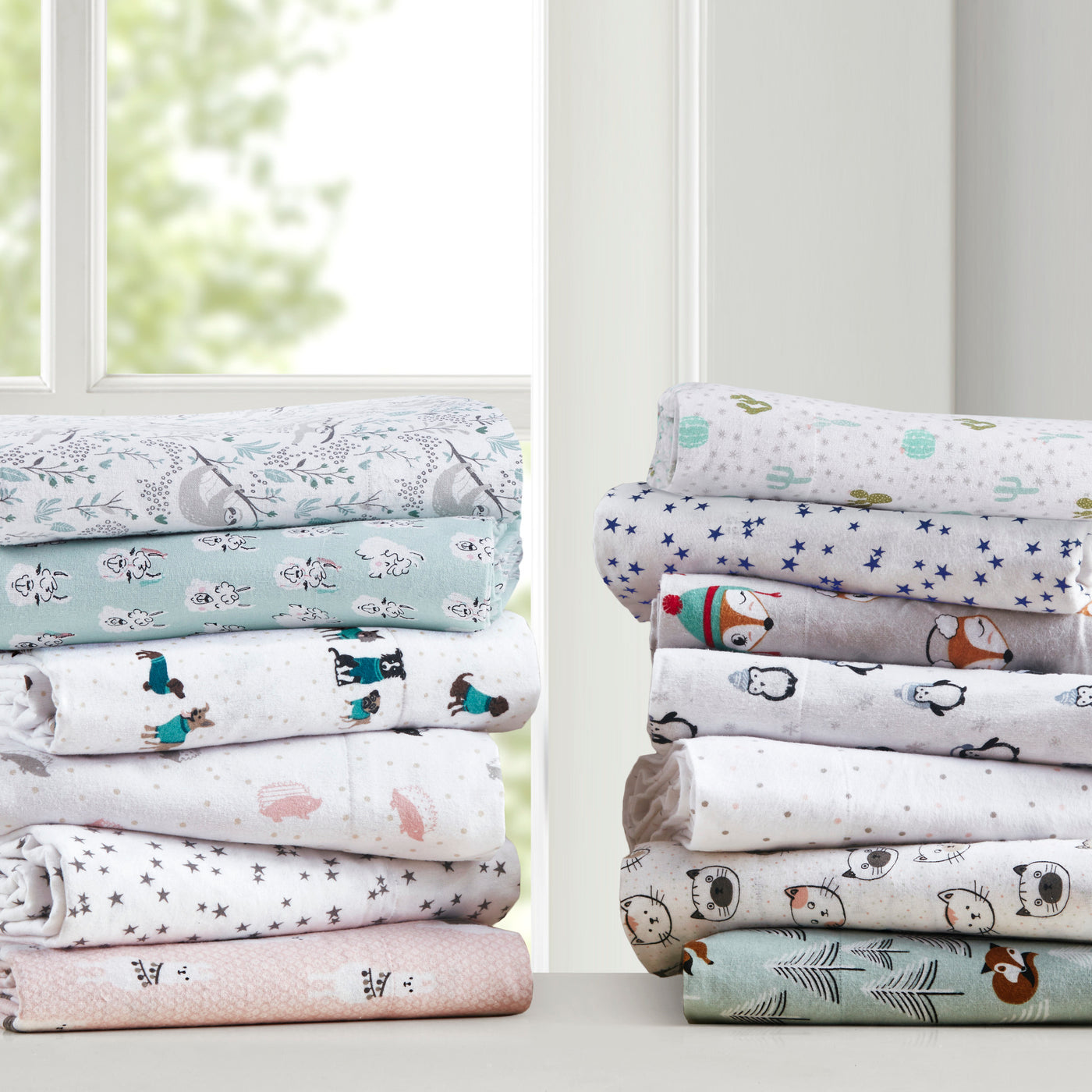 seafoam foxes-twin xl,seafoam foxes-full,seafoam foxes-queen,seafoam foxes-twin