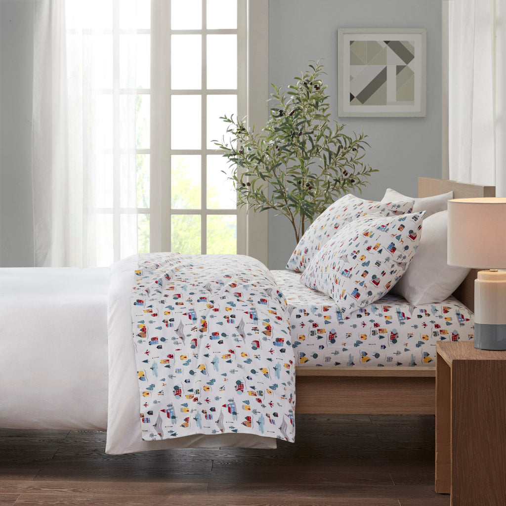 white village print-cal king,white village print-queen,white village print-full,white village print-king,white village print-twin,white village print-twin xl