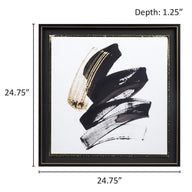 black-24.75"w x 24.75"h x 1.25"d 24"w x 24"h