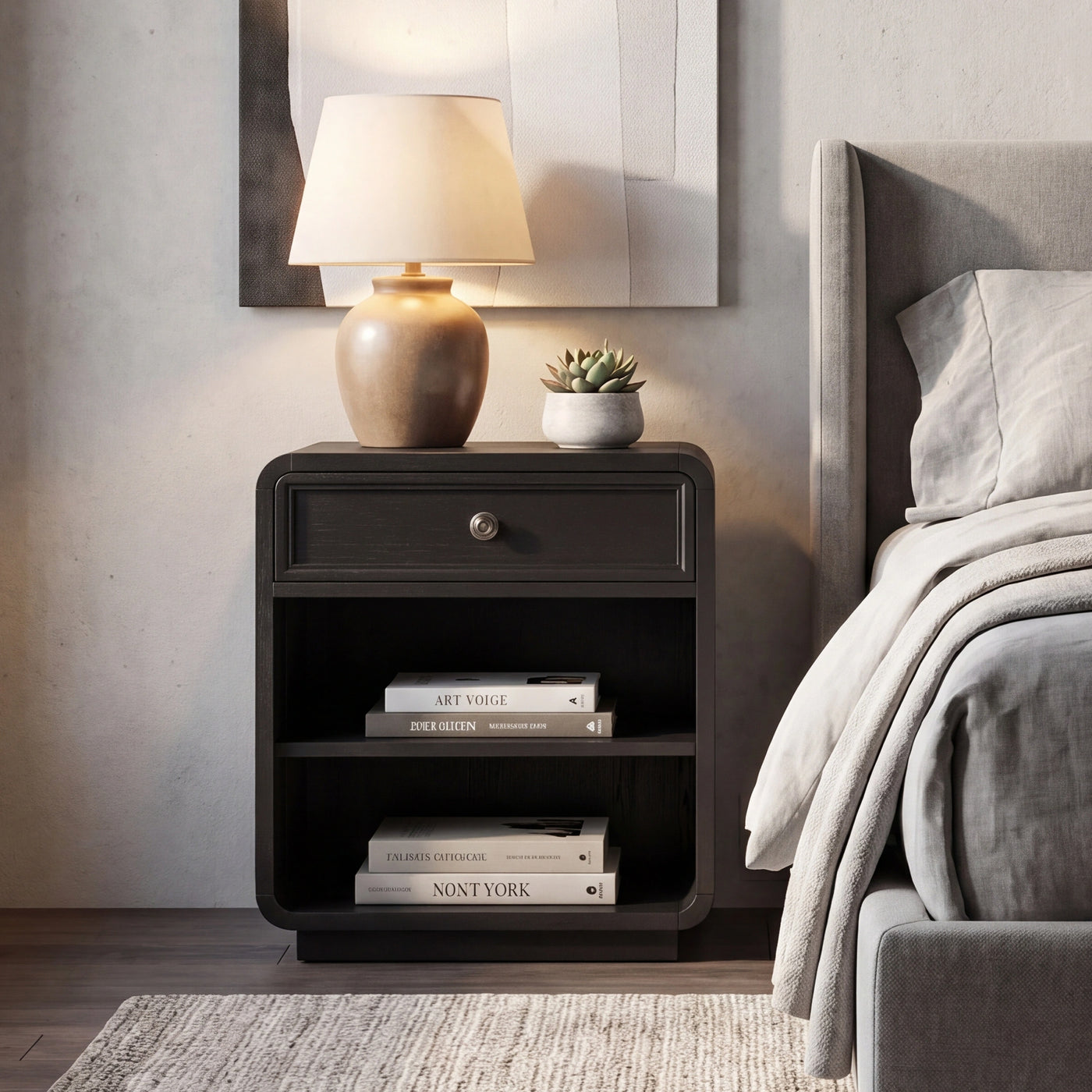 black satin-24"w x 16"d x 28"h