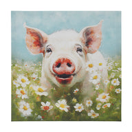 pig/green-16"w x 16"h x 1"d